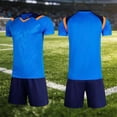 thumbnail image 1 of BXJX Boys Athletic Outfit Sets, Summer Basketball 2 Piece Short Sleeve T-Shirt and Short Outfits Blue Size 11-12 T, 1 of 5