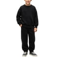thumbnail image 1 of BXJX Boys Outfit Sets 2 Piece, Long Sleeve Sports Spring Fall Sweatshirt and Jogger Pants Sets Black Size 9-10 T, 1 of 7