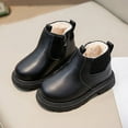 thumbnail image 1 of BXJX Children's Winter Boots- Casual Zipper Side Fleece Lined Fashion Ankle Boots Black Size 1, 1 of 4