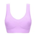 thumbnail image 1 of absuyy Comfortable Bras for Women Plus Size Padded Breathable Seamless Wireless Stretch Yoga Bra Purple Size 2XL, 1 of 3