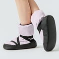 thumbnail image 1 of BXJX Girls Ballet Shoes, Breathable Fleece Lined Slip-resistant Soft-sole Kids Performance Shoes Purple Size 4.5-6(Big Kids), 1 of 7