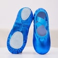 thumbnail image 1 of BXJX Girls Ballet Shoes, Breathable Soft-sole Slip-resistant Solid Color Kids Dance Shoes with Strap Blue Size 7(Toddler), 1 of 7