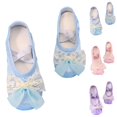 thumbnail image 1 of BXJX Girls Ballet Shoes, Cute Soft-sole Dance Slip-resistant Performance Shoes for Kids Blue Size 3(Big Kids), 1 of 10