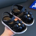 thumbnail image 1 of BXJX Girls Comfort Sandals, Open Toe Non Slip Flowers Adjustable Strap Shoes for Kids Black Size 12(Little Kids), 1 of 6