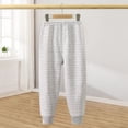 thumbnail image 1 of BXJX Girls Cotton Thermal Pants, Casual Fleece Lined Elastic Waist Stretchy Kids Loungewear Pants Gray Size 7-8 T, 1 of 6