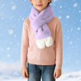 thumbnail image 1 of BXJX Girls Fleece Scarf, Warm Casual Lightweight Thick Neck Warmer for Winter Purple Size Free Size, 1 of 7