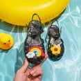 thumbnail image 1 of BXJX Girls Jelly Sandals , Closed Toe Adjustable Strap Breathable Slip-Resistant Shoes for Kids Black Size 11.5(Little Kids), 1 of 8