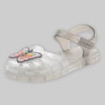thumbnail image 1 of BXJX Girls Jelly Sandals , Closed Toe Adjustable Strap Non Slip Holiday Kids Shoes Silver Size 12.5(Little Kids), 1 of 5