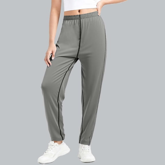 BXJX Girls Leggings, Breathable Full Length Soft Elastic Waist Kids Yoga Leggings Gray Size 5-6 T