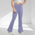 thumbnail image 1 of BXJX Girls Leggings, Yoga Stretchable High Waist Full Length Flare Pants for Kids Purple Size 11-12 T, 1 of 7