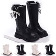 thumbnail image 1 of BXJX Girls Mid-Calf Boots, Fall Winter Non-Slip Fashion Side Zipper Kids Riding Boots Black Size 10 Little Kids, 1 of 9