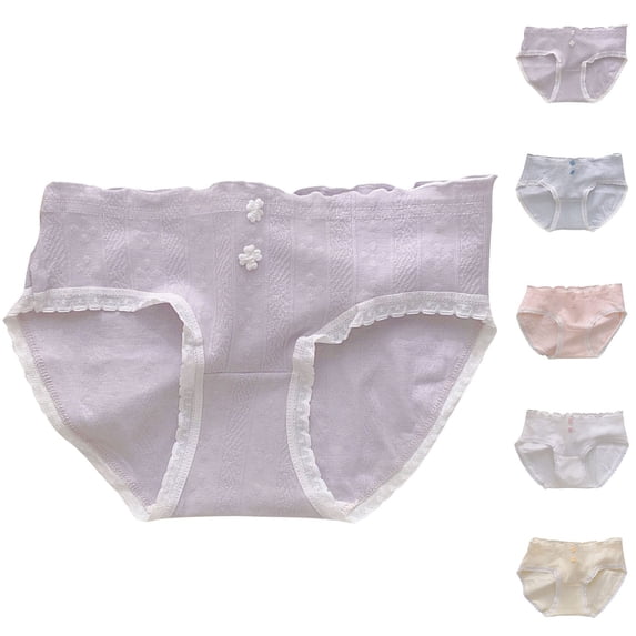 BXJX Girls Panties Size 12 T, Casual Stretch Breathable Cotton Underwear for Kids Gray