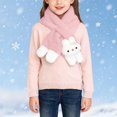 thumbnail image 1 of BXJX Girls Plush Scarf, Lightweight Casual Thermal Thick Neck Warmer for Winter Pink Size Free Size, 1 of 6