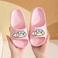 thumbnail image 1 of BXJX Girls Slide Sandals, Slip-Resistant Waterproof Shower Open Toe Kids House Slippers Pink Size 1(Big Kids), 1 of 5