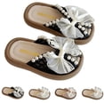 thumbnail image 1 of BXJX Girls Slide Sandals, Soft Sole Non Slip Fashion Open Toe Kids Summer Shoes Black Size 3(Big Kids), 1 of 9