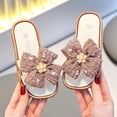 thumbnail image 1 of BXJX Girls Slide Sandals, Vacation Flat Heel Non Slip Square Toe Kids Summer Shoes Brown Size 9 T, 1 of 3