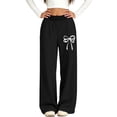 thumbnail image 1 of BXJX Girls Sweatpants, Fleece‑Lined Sports Warm Elastic Waist Fall Pants with Pockets Black Size 5-6 T, 1 of 6