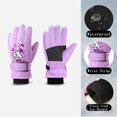 thumbnail image 1 of BXJX Girls Winter Gloves, Fleece Lined Non-slip Water-Repellent Thermal Outdoor Skiing Gloves Purple Size Free Size, 1 of 4