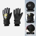 thumbnail image 1 of BXJX Girls Winter Gloves, Non-slip Thermal Water-Repellent Fleece Lined Outdoor Skiing Gloves Black Size Free Size, 1 of 4