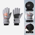 thumbnail image 1 of BXJX Girls Winter Gloves, Non-slip Water-Repellent Thermal Fleece Lined Outdoor Skiing Gloves Gray Size Free Size, 1 of 4