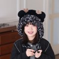 thumbnail image 1 of BXJX Girls Winter Hats, Cute Thermal Outdoor Fleece-Lined Kids Casual Hats Black Size Free Size, 1 of 4