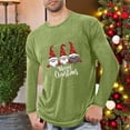 thumbnail image 1 of BXJX Men's Crew Neck Shirts- Comfortable Christmas Print Holiday Casual Long Sleeve Tops Green Size 4XL, 1 of 4