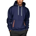 thumbnail image 1 of BXJX Men's Hoodie- Arm Pocket Casual Fall Drawstring Sweatshirt with Multi Pockets Navy Size M, 1 of 4