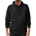 thumbnail image 1 of BXJX Men's Hoodie- Arm Pocket Fall Casual Drawstring Sweatshirt with Multi Pockets Black Size L, 1 of 6