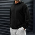 thumbnail image 1 of BXJX Men's Hoodie- Fall Arm Pocket Drawstring Casual Sweatshirt with Multi Pockets Black Size 3XL, 1 of 7
