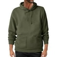 thumbnail image 1 of BXJX Men's Hoodie- Fall Casual Drawstring Arm Pocket Sweatshirt with Multi Pockets Army Green Size 3XL, 1 of 3