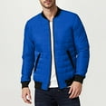 thumbnail image 1 of BXJX Men's Lightweight Puffer Jacket- Blue Size L, 1 of 8