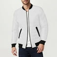 thumbnail image 1 of BXJX Men's Lightweight Puffer Jacket- White Size XL, 1 of 8
