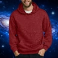 thumbnail image 1 of BXJX Men's Starry Sequin Hoodie with Pockets - Casual Fashion 2040 Tops Crewneck Fall Sparkling Pullover for Parties Red Size 3XL, 1 of 6
