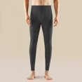 thumbnail image 1 of BXJX Men's Thermal Compression Pants- Fleece Lined Warm Straight Casual Lightweight Thermal wear Leggings Dark Gray Size L, 1 of 7