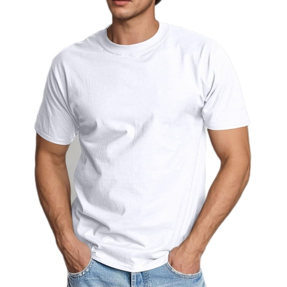 Fnooota Mens Athletic T-shirts, Short Sleeve Casual Breathable Summer Tops Workout Tops White Size 3XL