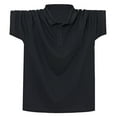 thumbnail image 1 of BXJX Mens Big and Tall Polo Shirts with Pocket- 100%Cotton Casual Summer Comfy Shirts Black Size 4XL, 1 of 7