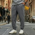 thumbnail image 1 of BXJX Mens Cotton Sweatpants with Pockets- Casual Regular Fit Elastic Waist Drawstring Jogger Pants Dark Gray Size 2XL, 1 of 5