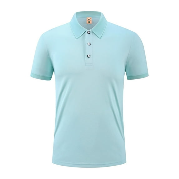 Fnooota Mens Polo Shirts Clearance, Casual Summer Collared Breathable Short Sleeve Shirts Mint Green Size 3XL
