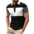 thumbnail image 1 of Fnooota Mens Polo Shirts with Collar, Pullover Athletic Casual Summer Short Sleeve Shirts Black Size XL, 1 of 4