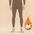 thumbnail image 1 of BXJX Mens Thermal Pants- Fleece Lined Bottoms Winter Casual Warm Tights Base Layer Brown Size 2XL, 1 of 5
