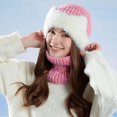 thumbnail image 1 of BXJX Warm Beanie Hats for Women- Earmuffs Knit Cuffed Ski Cap Fleece Lined Beanie Warm Winter Caps Hot Pink Size Free Size, 1 of 7