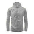 thumbnail image 1 of BXJX Windbreaker Jackets for Women Lightweight Warm Outdoor Walking Solid Color Pockets Windproof without Hood Zip up Gray Rain Coat Size 2XL, 1 of 5