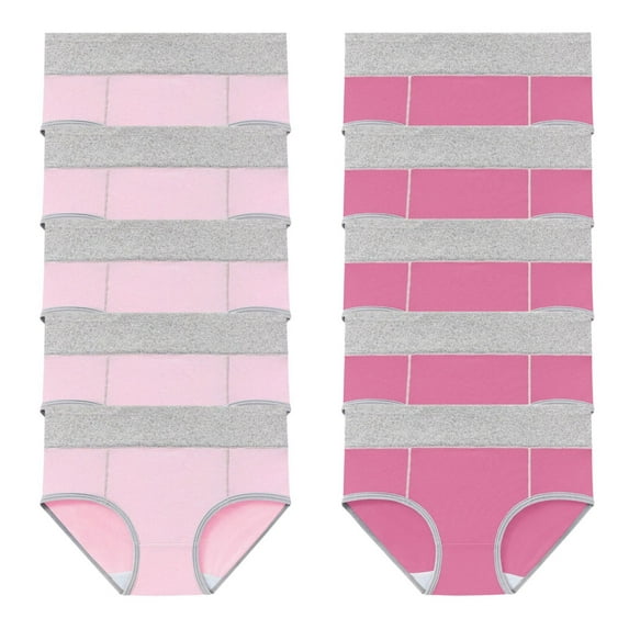 BXJX Women Panties 10 Pack Cotton Plus Size Hip Lifting High Waisted Seamless Underwear Underpants Pink Size 3XL