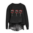 thumbnail image 1 of BXJX Women's Christmas Print Long Sleeve Pullover Sweatshirt- Holiday Casual Fashion Loose Pullover for Winter Streetwear Black Size L, 1 of 6