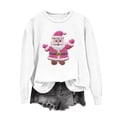 thumbnail image 1 of BXJX Women's Christmas Print Long Sleeve Pullover Sweatshirt- Loose Casual Fashion Holiday Pullover for Winter Streetwear White Size M, 1 of 6