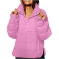 thumbnail image 1 of BXJX Women's Oversized Puffer Jacket- Quilted Winter Warm Dolman Pullover Lightweight Warm Tops Coat Pink Size S, 1 of 9