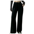 thumbnail image 1 of BXJX Women's Pants Jeans- High Waisted Straight Leg Loose Denim Pants for Women Black Size S, 1 of 13
