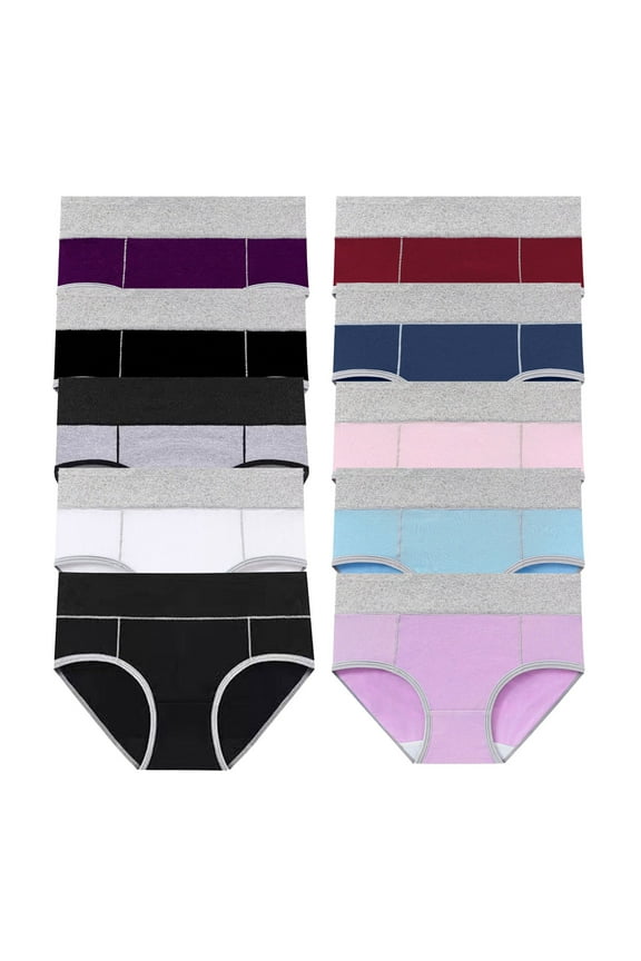 Womens Cotton Briefs Underwear Packs Seamless Plus Size Hip Lifting High-Rise Underwear Underpants Purple Size 3XL