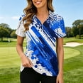 thumbnail image 1 of BXJX Womens Cotton Polo Shirts, V Neck Fashion Short Sleeve Collared Summer Tops Multicolor Size M, 1 of 7