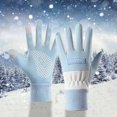 thumbnail image 1 of BXJX Womens Gloves, Thermal Outdoor Touchscreen Fleece Lined Gloves for Ladies Blue Size Free Size, 1 of 4